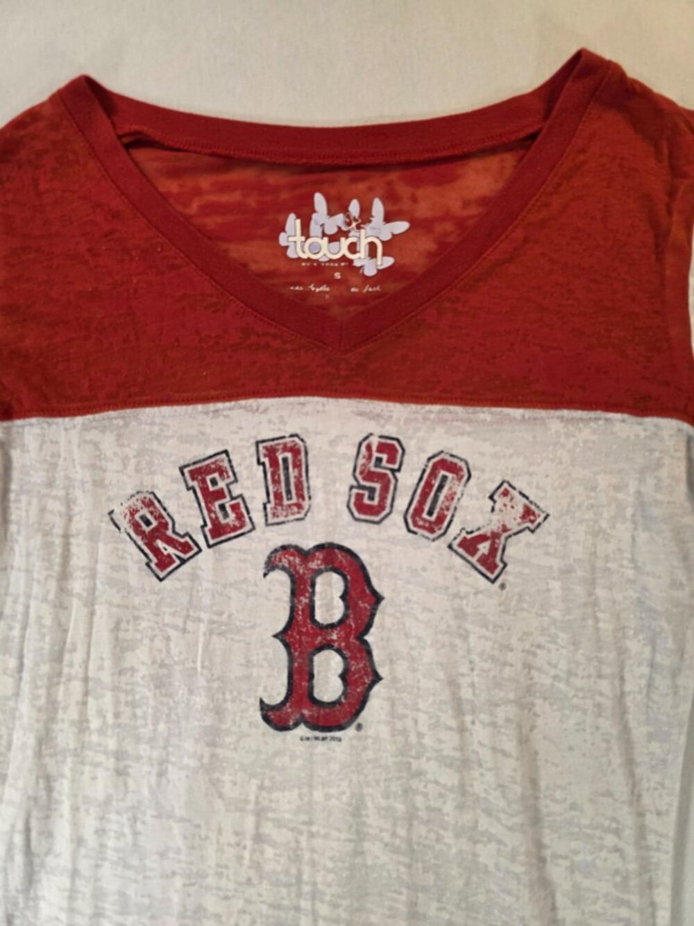 MLB Boston Red Sox Burnout Shirt Women’s Shirt Small Touch by Alyssa Milano - Picture 2 of 8